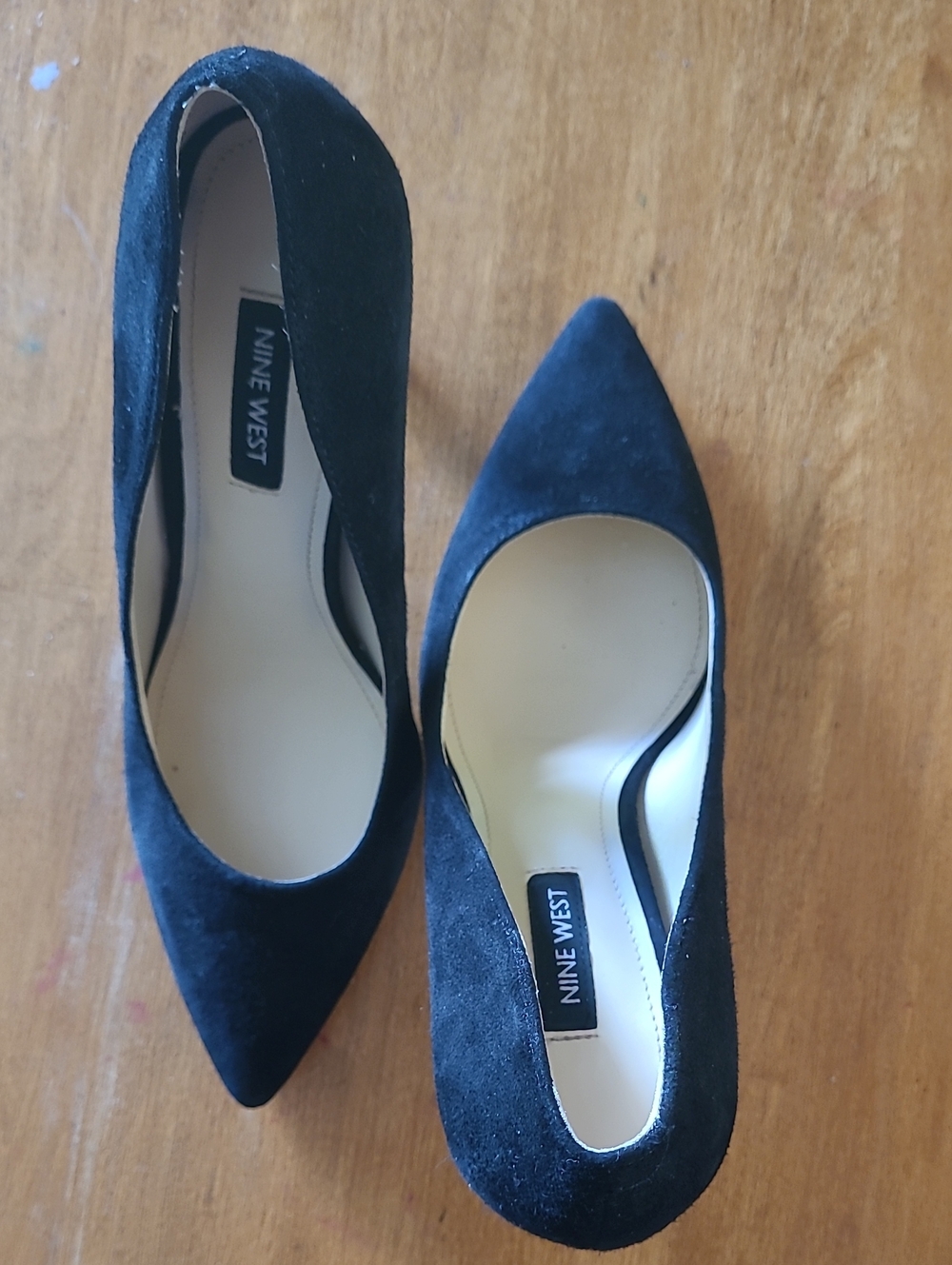 Nine West Black Suede Pointed Toe Pumps - Classic Stiletto